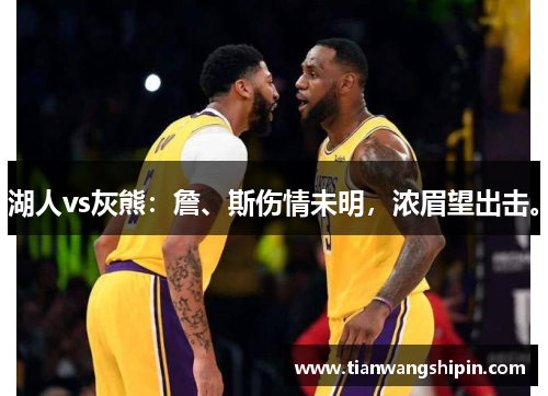 湖人vs灰熊：詹、斯伤情未明，浓眉望出击。